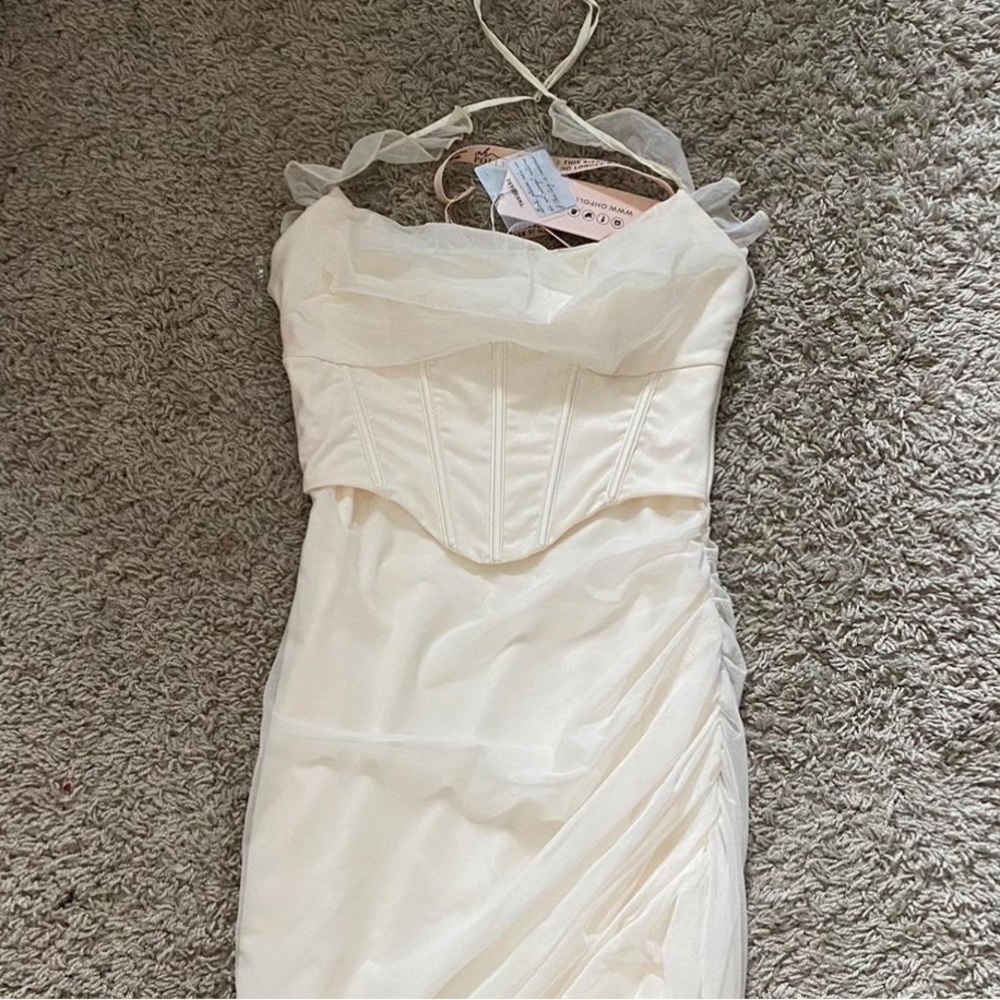 Oh Polly cream dress
